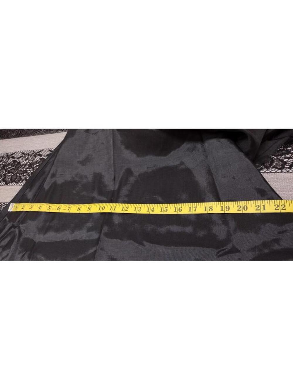 Vintage Off The Shoulder Black Sheer Disco Dress Belted Early 1980s SAMIR Size S - Picture 13 of 16